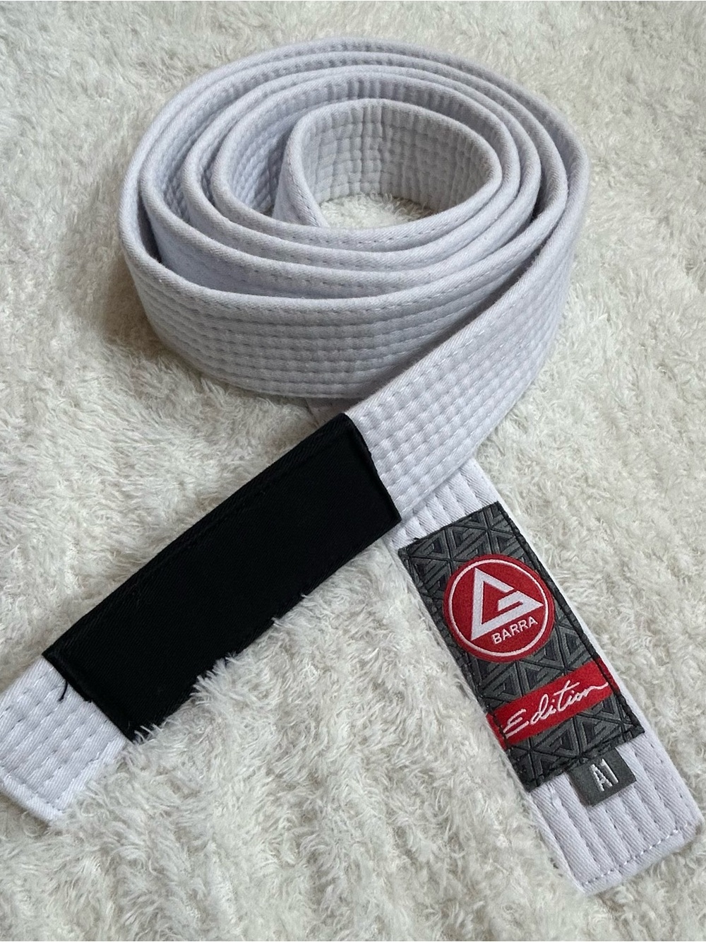 White A1 Brazilian Jiu-Jitsu Belt